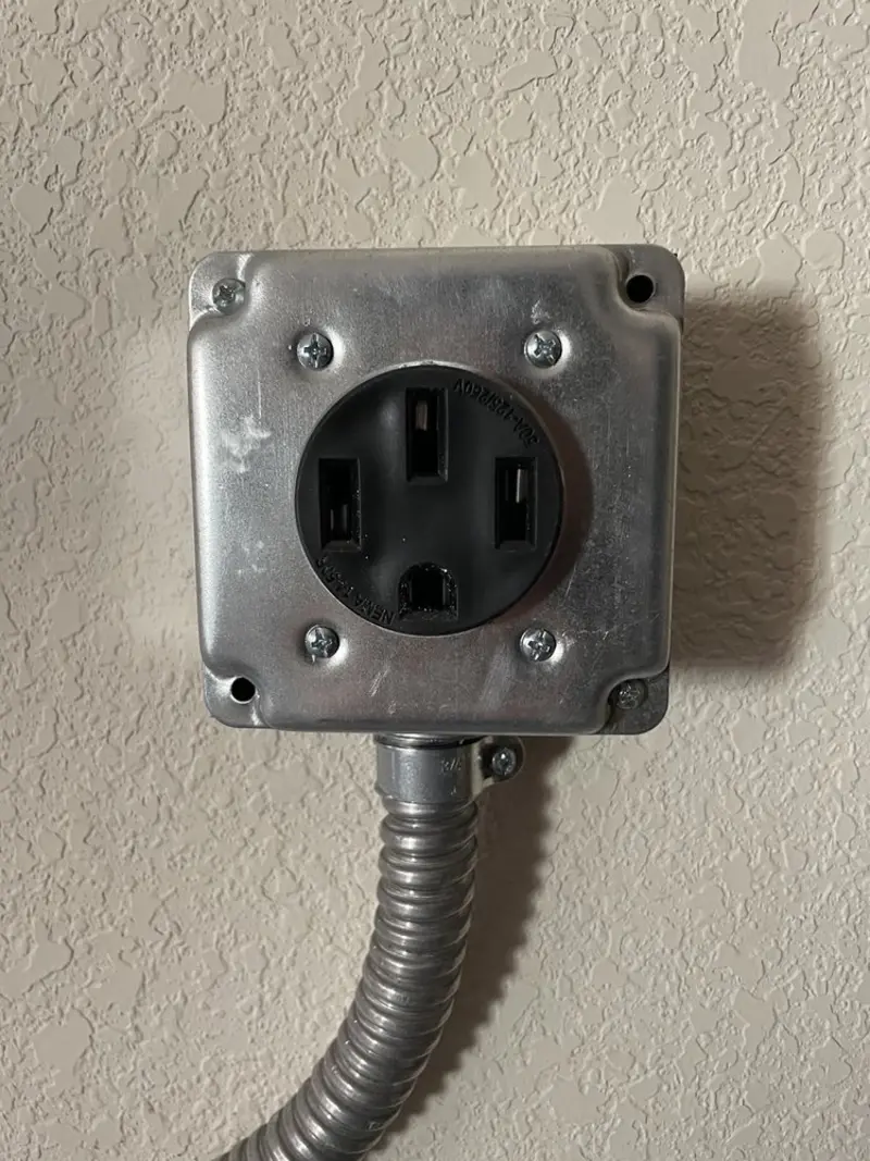 NEMA 14-50 outlet installed for Smart Home Electrical in Converse